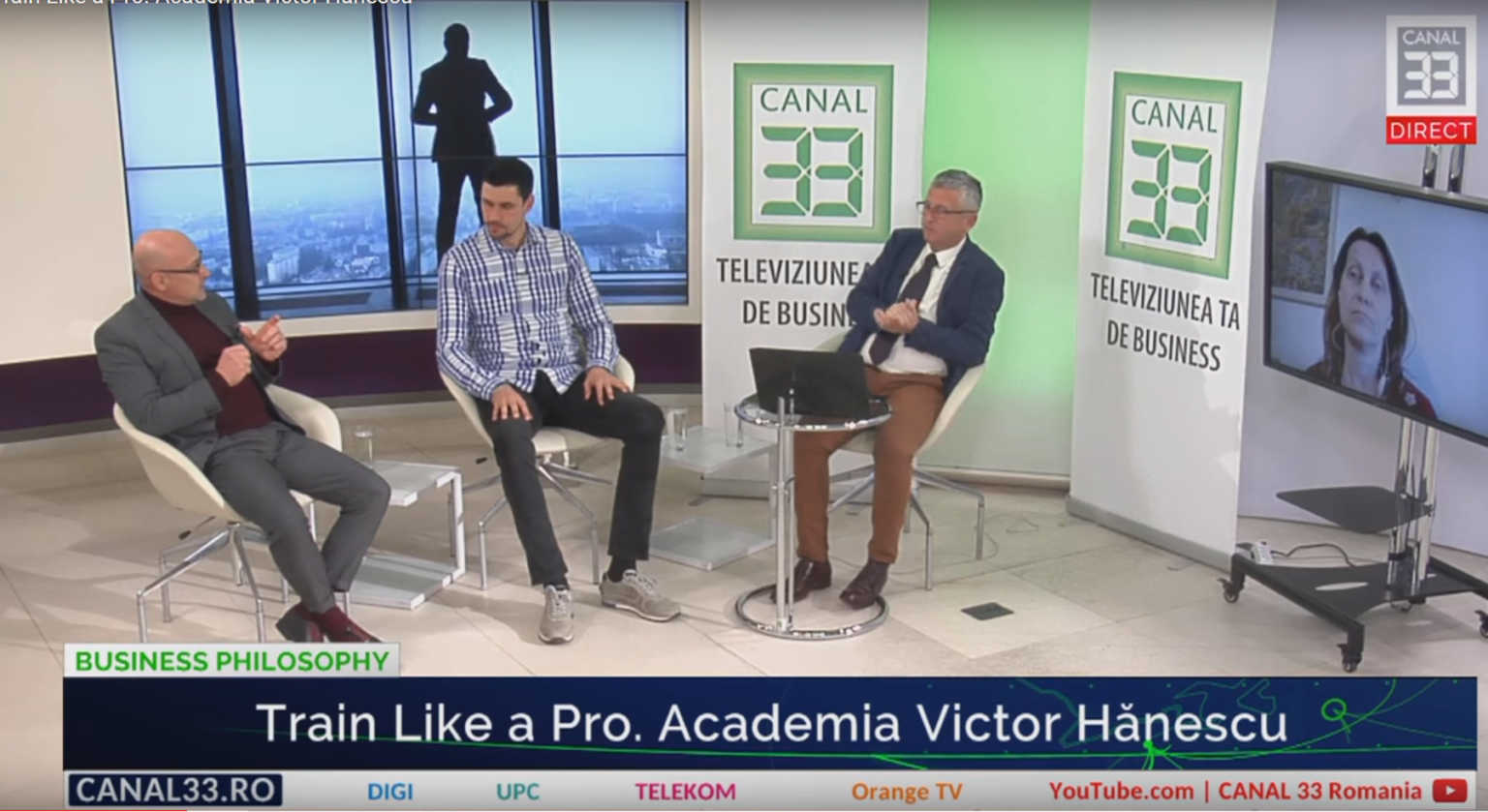 „Train Like a Pro. Academia Victor Hănescu”. Emisiune Business Philosophy la Canal 33