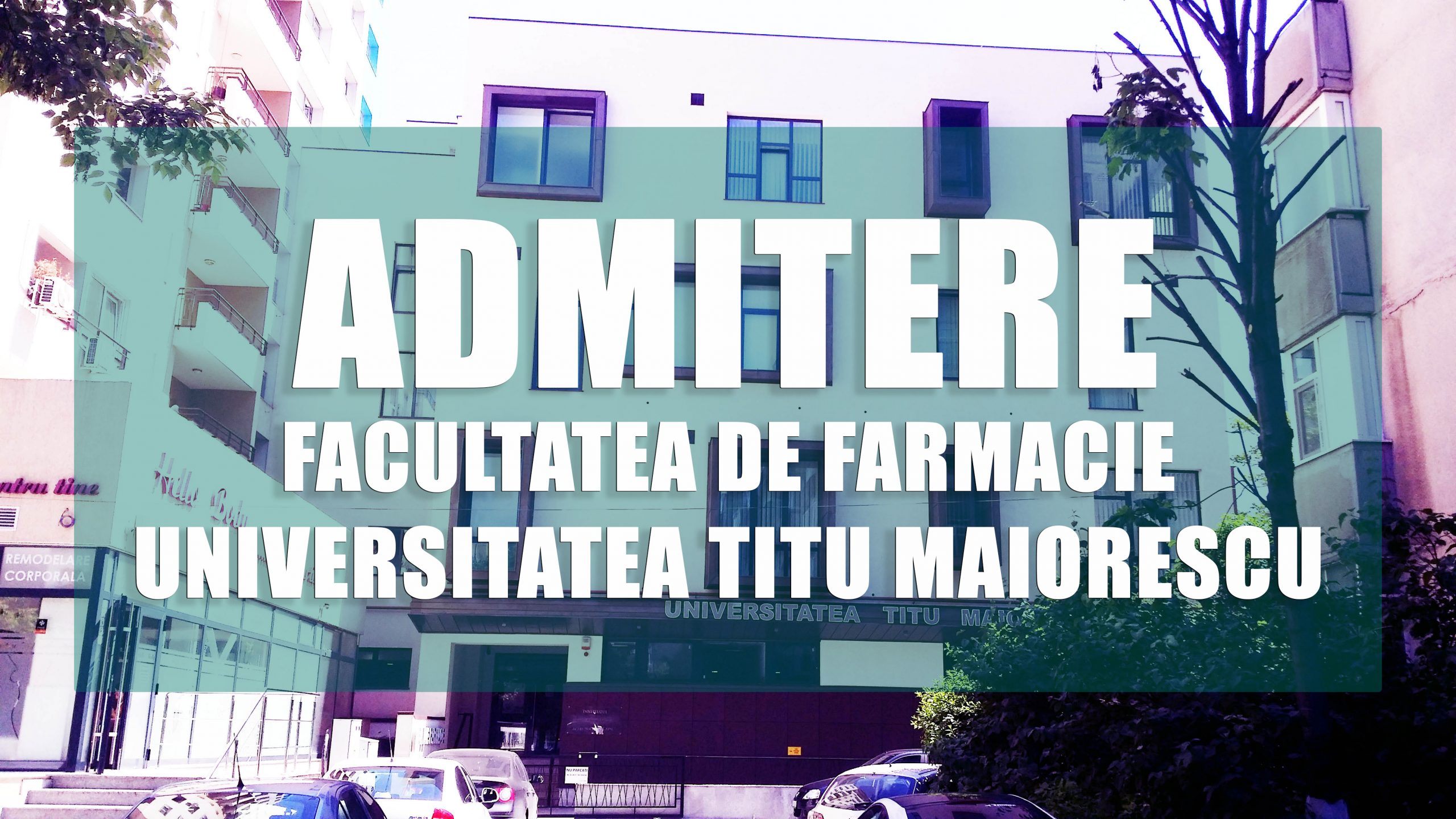 Admitere la Facultatea de Farmacie a Universității Titu Maiorescu